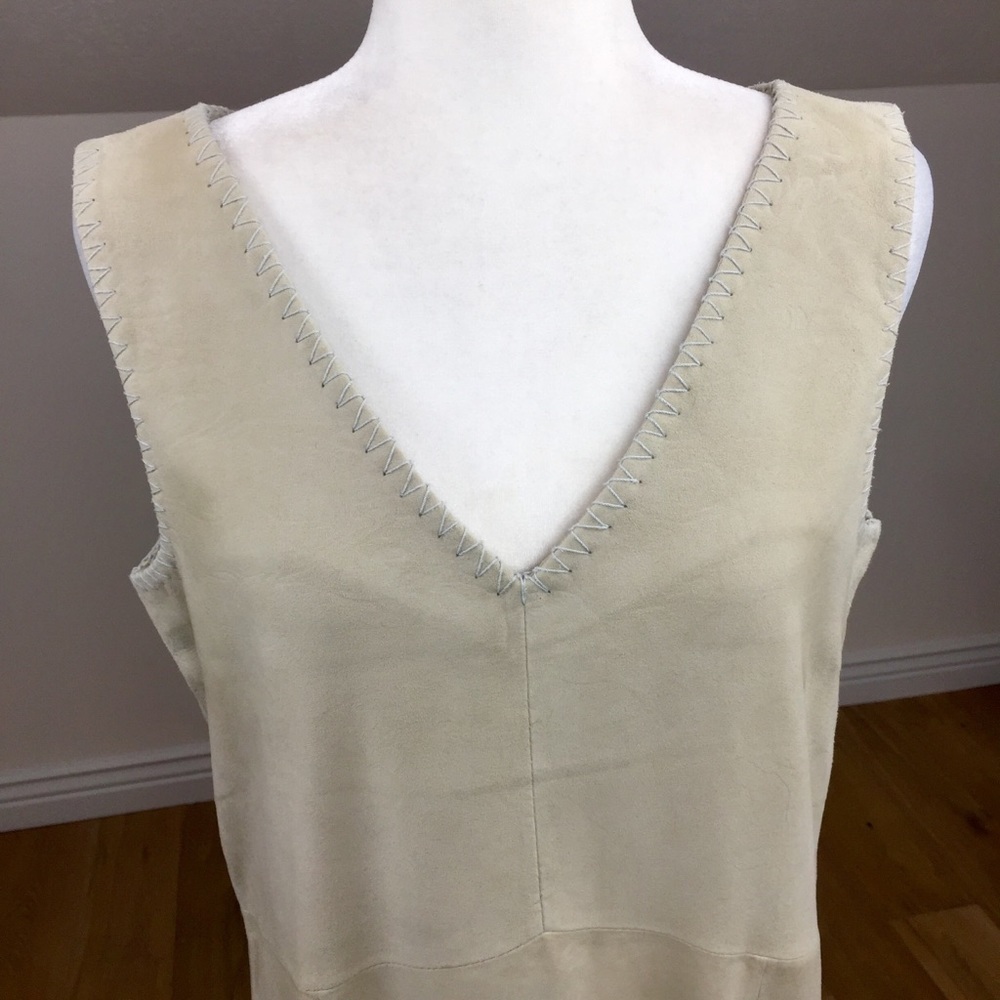 Sundance Luxe Shift Midi Dress Soft Suede Leather - Picture 5 of 14